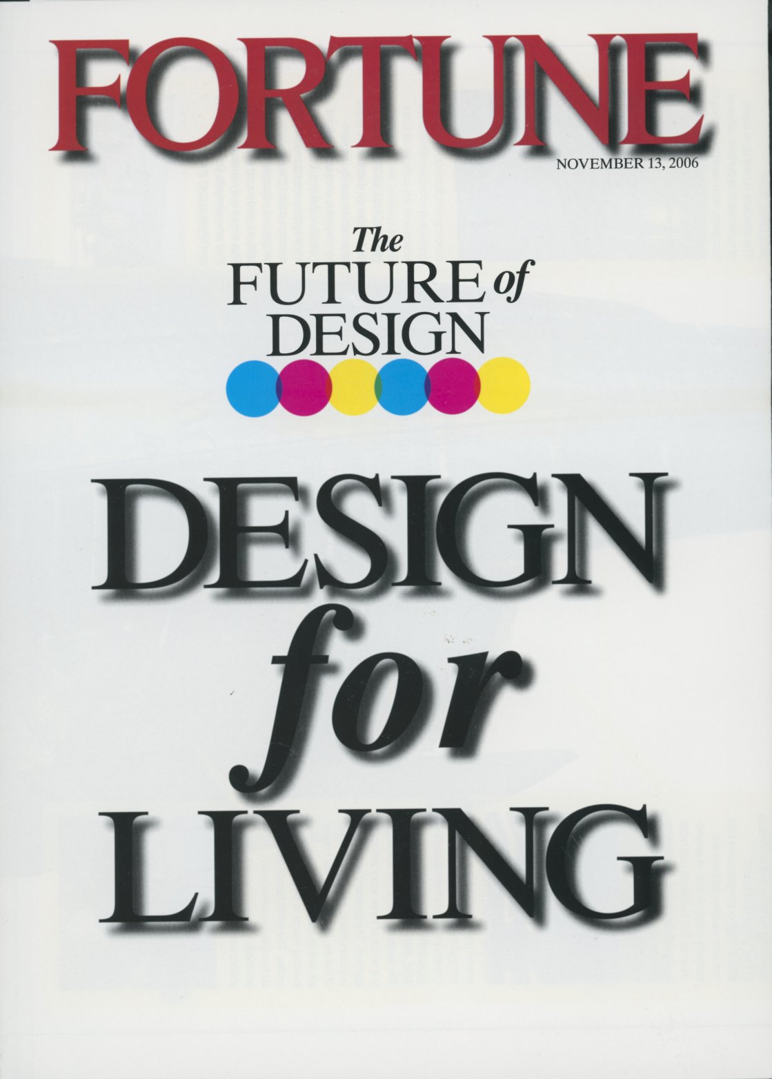 Cover of Fortune, November 13, 2006, The Future of Design: Design for Living