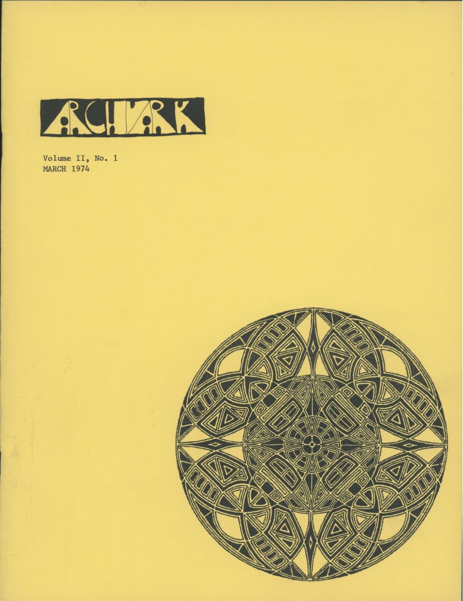 Cover of Archvark, Volume II, No. 1, March 1974