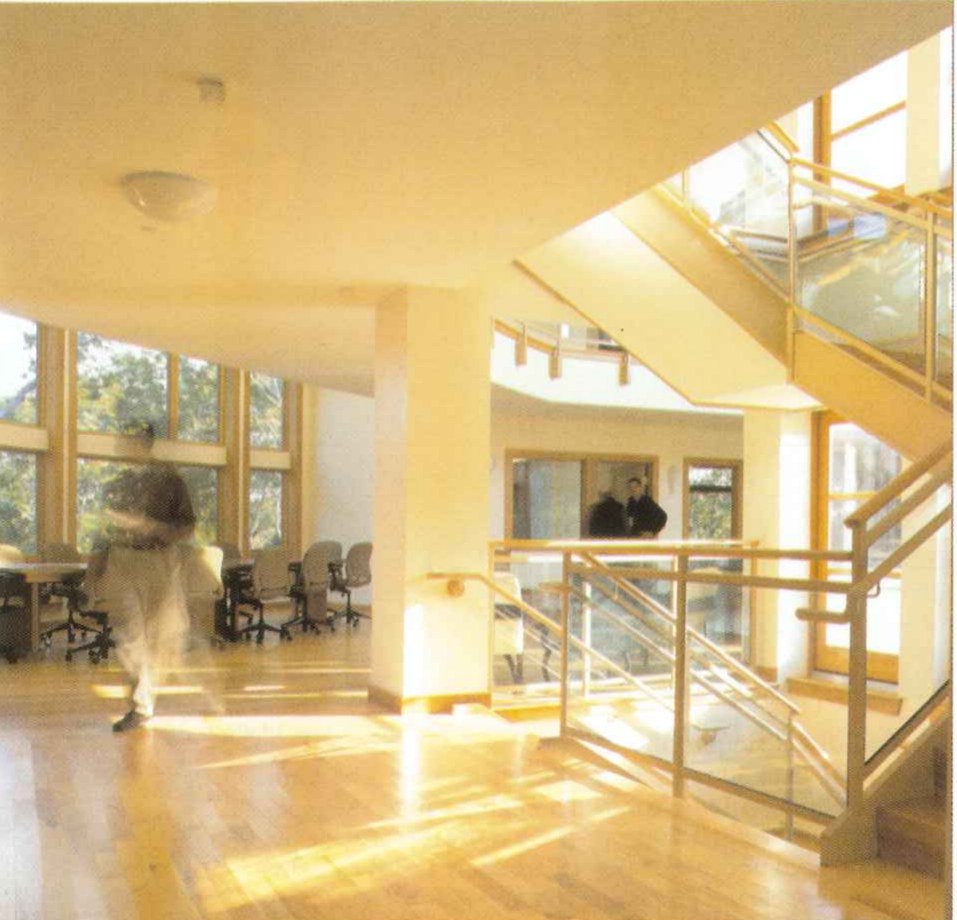Sunlit interior of the Gilman Ordway Campus of the Woods Hole Research Center