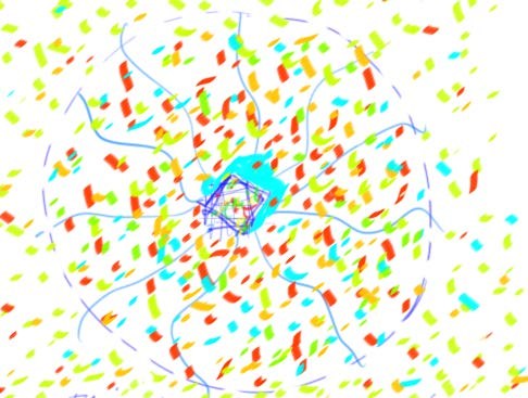 William McDonough's colored sketch for the Almere Floriade, 2015