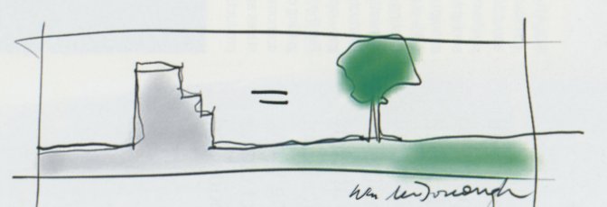 William McDonough's sketch of a building equal to a tree