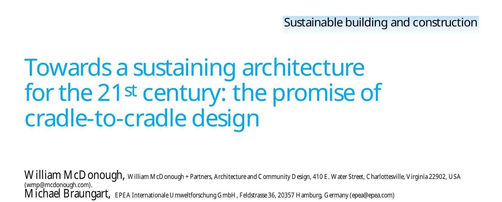 Opening page of the article in UNEP Industry and Environment, April to September 2003